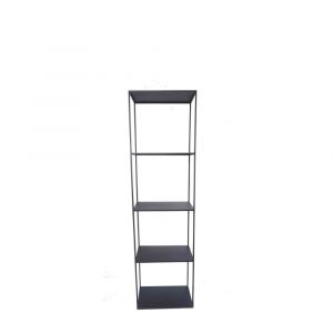 Etag&egrave;re colonne en m&eacute;tal noir