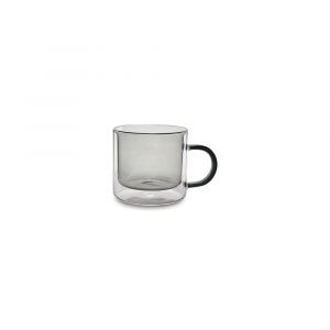 Chope 27cl double paroi gris  - Lot de 2