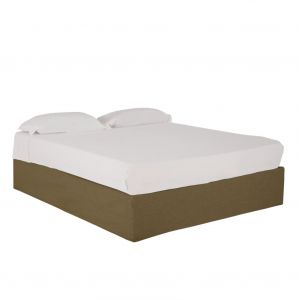 Canap&eacute; en lin vert d&eacute;houssable pour les matelas 135x200cm