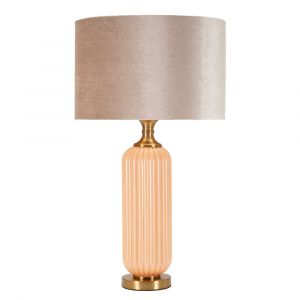 Lampe de table en verre nacr&eacute; cm &oslash; 35,5x64