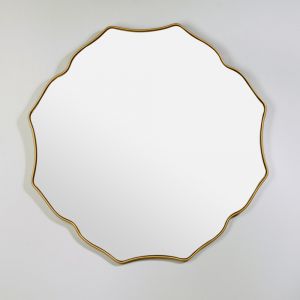 Miroir destructur&eacute; dor&eacute; 80x80