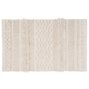 Tapis berb&egrave;re en coton &eacute;cru 60x90