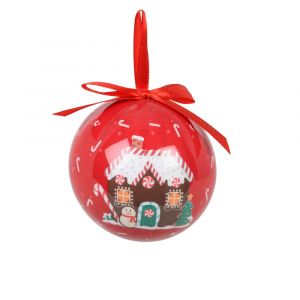 Suspension de No&euml;l motif maison multicolore