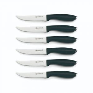 Set de 6 couteaux à steak en acier noir