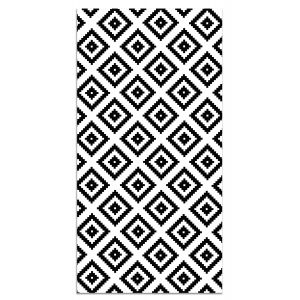 Tapis vinyle carr&eacute;s noirs 140x200cm