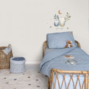 Stickers muraux b&eacute;b&eacute; hibou 45x40cm