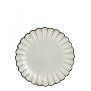 Assiette du petit-d&eacute;jeuner Corfu Grey C&eacute;ramique H2.5xB21xL21cm