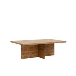 Table basse en bois de sapin vieilli 120x40cm