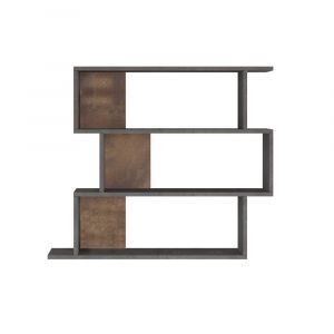 &Eacute;tag&egrave;re murale avec 4 tablettes, gris effet b&eacute;ton