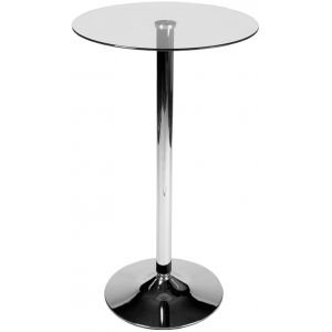 Table haute pour 4 personnes en verre Verre clair