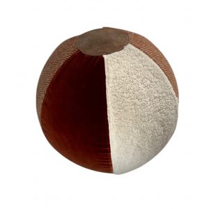 Pouf ballon terracotta yoga et d&eacute;coration 55 cm