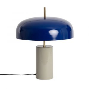 Lampe à poser champignon en métal - Bleu