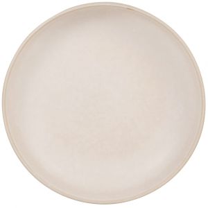 Assiette plate en gr&egrave;s beige