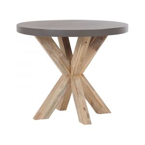 Table de jardin 4 personnes en fibre-ciment gris