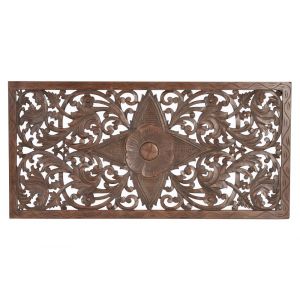 Tête de lit en MDF couleur noyer