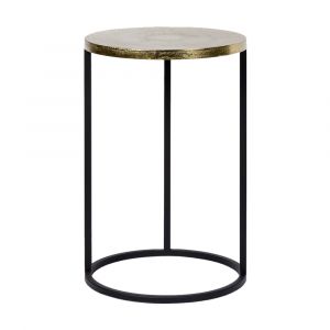 Table basse autour du noir en table d'appoint dor&eacute;e hauteur 55 cm