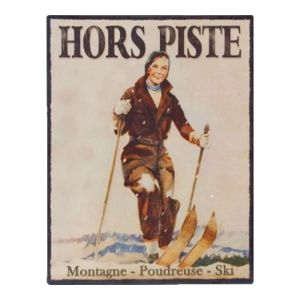 Plaque d&eacute;corative murale en m&eacute;tal 25x33