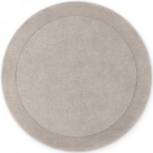 Tapis Rond en laine tuft&eacute; main Gris - 200cm