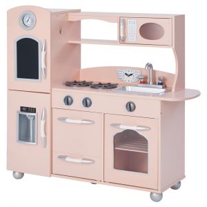 Cuisine en bois pour enfants 93.3cm, Rose