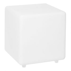 Cube solaire lumineux multicolore Plastique Blanc H30cm