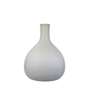 Vase bonbonne en verre d&eacute;poli