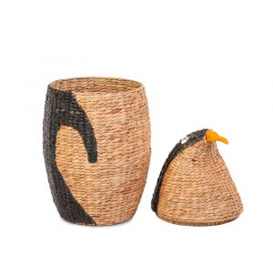 Panier a linge manchot jacinthe d'eau