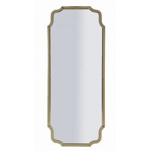 Miroir mural avec cadre en verre dor&eacute; 60x2x150 cm