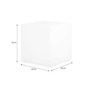 Cube led 40cm &ndash; cube d&eacute;coratif lumineux, 40x40cm, blanc chaud