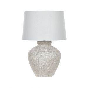 Lampe &agrave; poser  c&eacute;ramique beige clair