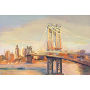 Tableau new york reflet de manhattan  imprim&eacute; sur toile 90x60 cm