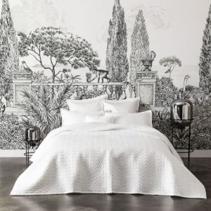 Couvre lit en satin de coton bio blanc 260x240