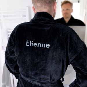 Peignoir personnalisé pour hommes - Noir L/XL