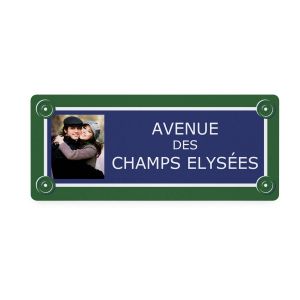 Plaque de rue en aluminium personnalis&eacute;e - 36x15 cm