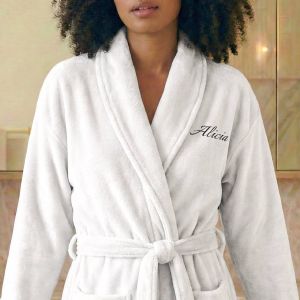 Peignoir femme personnalis&eacute; - Blanc (L/XL)