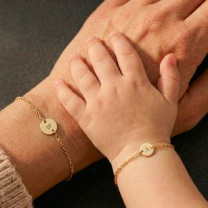 Bracelets M&egrave;re-Fille - Or - 16 & 13 cm