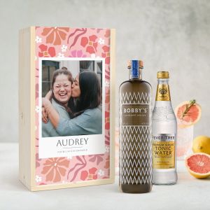 Coffret personnalisé Gin-Tonic - Bobby's Gin - Couvercle imprimé