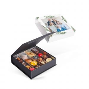 Boîte de chocolats personnalisée - Noël - 16 pièces