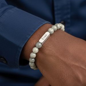 Bracelet labradorite personnalis&eacute; - S - 8mm