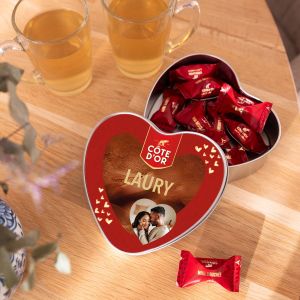 Boîte cadeau personnalisée - Coeur - Mini Bouchée