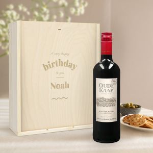 Coffret Oude Kaap - blanc, rouge et ros&eacute; - Couvercle grav&eacute;