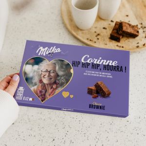 Coffret cadeau personnalisé Milka Choco Brownie - Amour