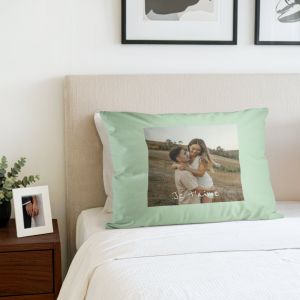 Housse de coussin personnalisée - 50 x 60 cm - Vert menthe