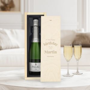 Coffret Palau Gazo Cava 750 ml - Couvercle gravé