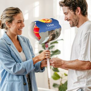 M&eacute;ga Sucette - Personnalis&eacute;e - Fraise - 20 sucettes