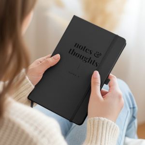 Carnet personnalis&eacute; - Noir - Grav&eacute;