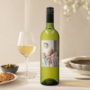 Vin Belvy blanc - Bouteille personnalis&eacute;e