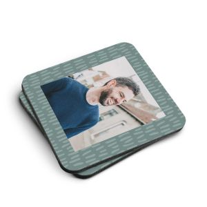 Dessous de verre carr&eacute; personnalis&eacute; - 2 pi&egrave;ces