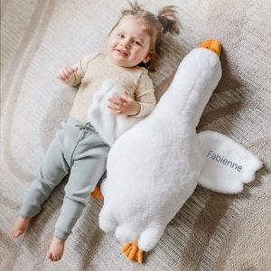 Peluche brodée - Oie - 77 cm