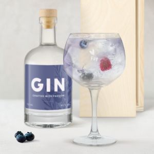 Gin coffret cadeau avec verre gravé