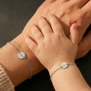 Bracelets M&egrave;re-Fille - Argent - 16 & 13 cm